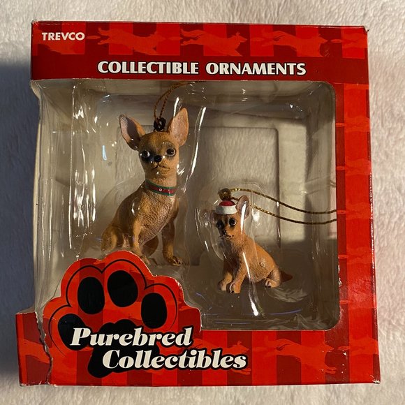 Trevco Other - Purebred Chihuahuas Collectible Ornament-Set of 2